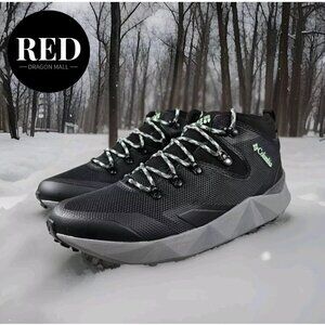 Columbia Facet 60 Outdry Black Vivid Mint Casual Lifestyle Boots - Women's Sz 11